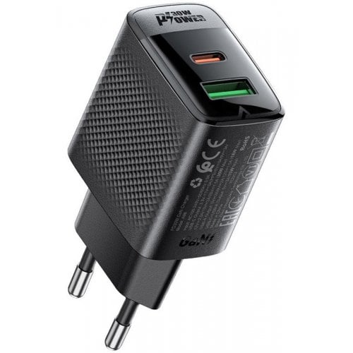 Мережевий зарядний пристрій Acefast A98 GaN USB + USB Type-C 30W (6974316283263) Black купити в Україні | Telemart фото