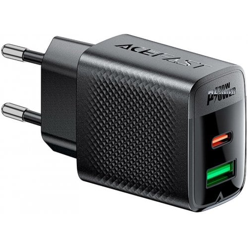 Мережевий зарядний пристрій Acefast A98 GaN USB + USB Type-C 30W (6974316283263) Black купити в Україні | Telemart фото