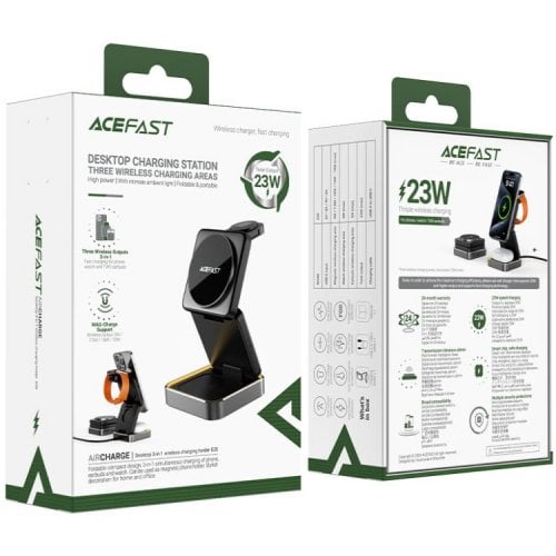 Бездротовий зарядний пристрій Acefast E20 3 in 1 Wireless 15W (6974316283478) Gray купити в Україні | Telemart фото