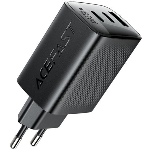 Мережевий зарядний пристрій Acefast A108 GaN USB + 2 x USB Type-C 67W (6974316284048) Black купити в Україні | Telemart фото