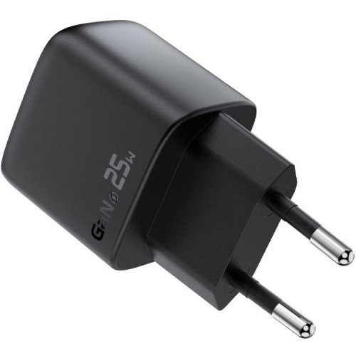 Мережевий зарядний пристрій Acefast A114 GaN USB + USB Type-C 25W (6974316284437) Black купити в Україні | Telemart фото