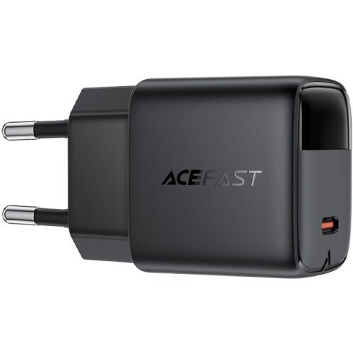 Мережевий зарядний пристрій Acefast A115 GaN USB Type-C 30W (6974316284444) Black купити в Україні | Telemart фото