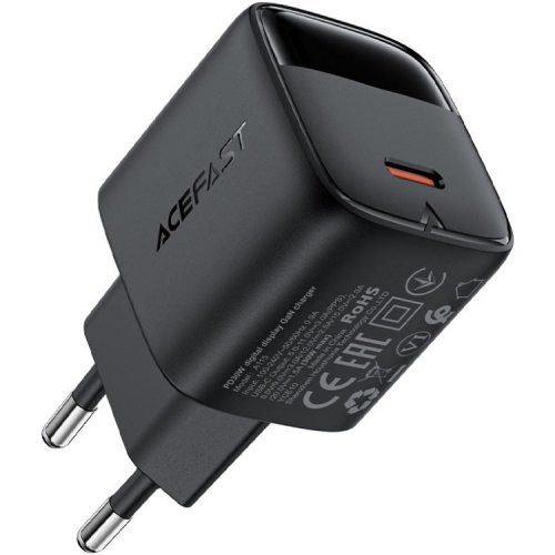 Мережевий зарядний пристрій Acefast A115 GaN USB Type-C 30W (6974316284444) Black купити в Україні | Telemart фото