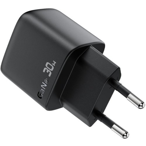 Мережевий зарядний пристрій Acefast A115 GaN USB Type-C 30W + Cable USB Type-C (6974316284451) Black купити в Україні | Telemart фото