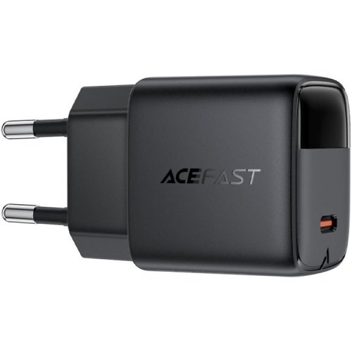 Мережевий зарядний пристрій Acefast A115 GaN USB Type-C 30W + Cable USB Type-C (6974316284451) Black купити в Україні | Telemart фото