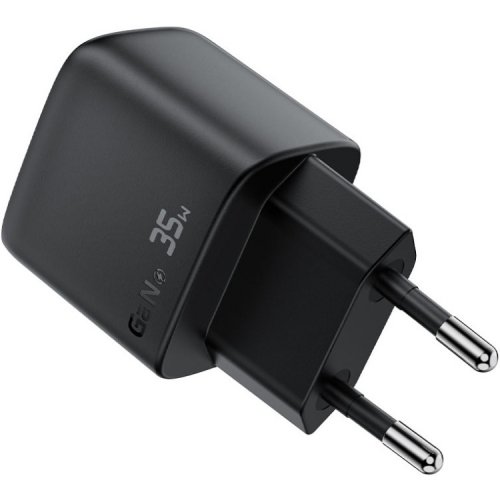 Мережевий зарядний пристрій Acefast A116 GaN USB + USB Type-C 35W (6974316284468) Black купити в Україні | Telemart фото