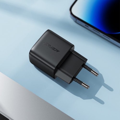 Мережевий зарядний пристрій Acefast A116 GaN USB + USB Type-C 35W (6974316284468) Black купити в Україні | Telemart фото