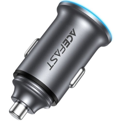 Автомобильное зарядное устройство Acefast B15 USB + USB Type-C 65W (6974316284963) Gray купить в Украине | Telemart фото