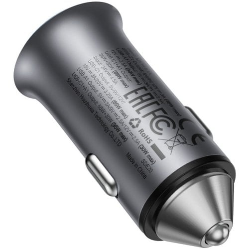 Автомобильное зарядное устройство Acefast B16 USB + USB Type-C 95W (6974316284970) Gray купить в Украине | Telemart фото
