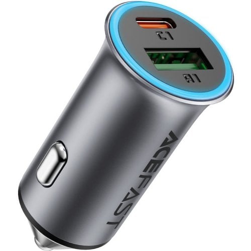 Автомобильное зарядное устройство Acefast B16 USB + USB Type-C 95W + Cable USB Type-C (6974316285304) Gray купить в Украине | Telemart фото