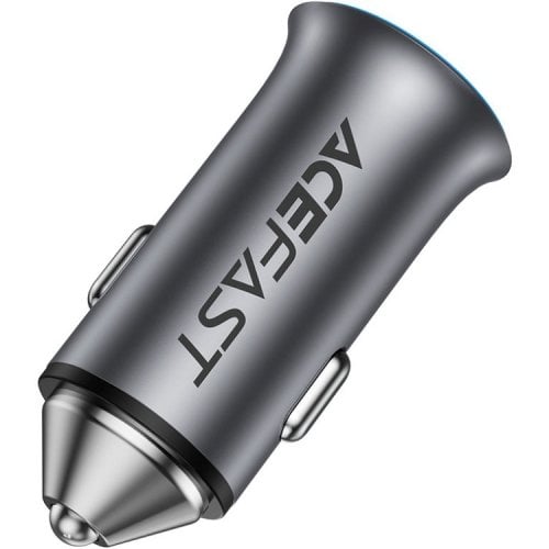 Автомобильное зарядное устройство Acefast B16 USB + USB Type-C 95W + Cable USB Type-C (6974316285304) Gray купить в Украине | Telemart фото