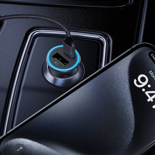 Автомобильное зарядное устройство Acefast B16 USB + USB Type-C 95W + Cable USB Type-C (6974316285304) Gray купить в Украине | Telemart фото