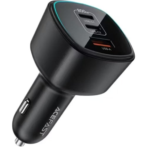 Автомобильное зарядное устройство Acefast B18 USB + 2 x USB Type-C 200W (6974316285953) Black купить в Украине | Telemart фото