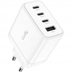 Мережевий зарядний пристрій Cudy CH70 GaN USB + 3 x USB Type-C 65W White