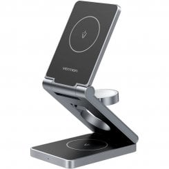 Бездротовий зарядний пристрій Vention 3 in 1 Wireless 15W (FGFH0) Gray