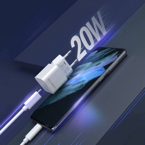 Сетевое зарядное устройство Choetech PD5010 USB Type-C 20W (PD5010-EU-WH) White купить в Украине | Telemart фото