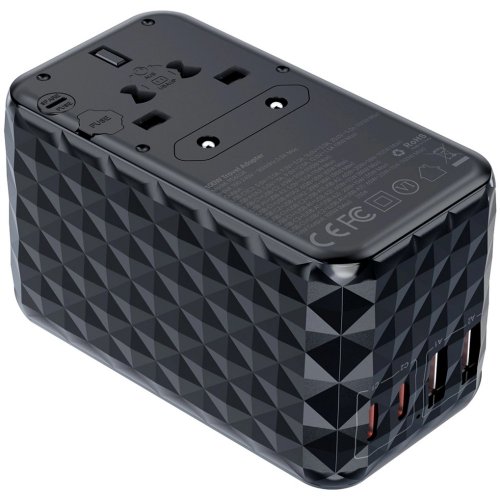 Мережевий зарядний пристрій Choetech PD6028 Travel GaN 2 x USB + 2 x USB Type-C 100W (PD6028-BK) Black купити в Україні | Telemart фото