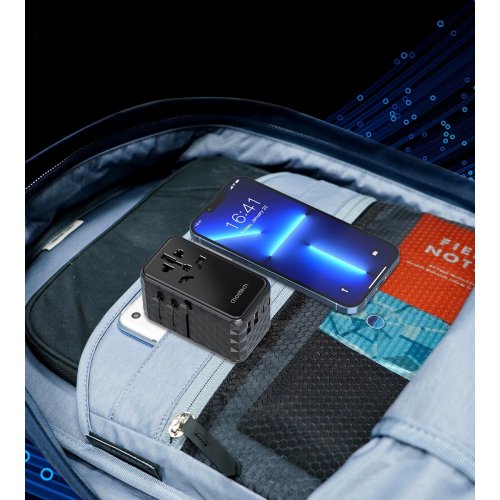 Мережевий зарядний пристрій Choetech PD6028 Travel GaN 2 x USB + 2 x USB Type-C 100W (PD6028-BK) Black купити в Україні | Telemart фото