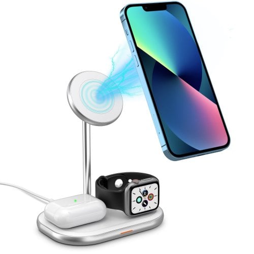 Бездротовий зарядний пристрій Energizer WCP303 3 in 1 Wireless 15W White купити в Україні | Telemart фото