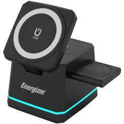 Бездротовий зарядний пристрій Energizer WCP307 3 in 1 Wireless 15W Black