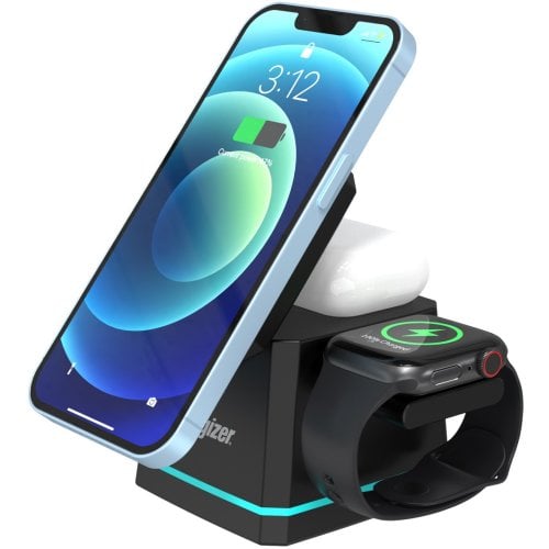Бездротовий зарядний пристрій Energizer WCP307 3 in 1 Wireless 15W Black купити в Україні | Telemart фото