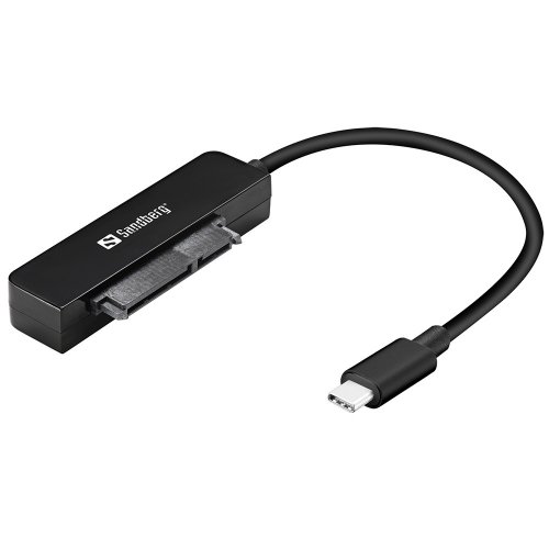 Адаптер Sandberg USB 3.1 Type-C to SATA Adapter (136-37) Black купити в Україні | Telemart фото
