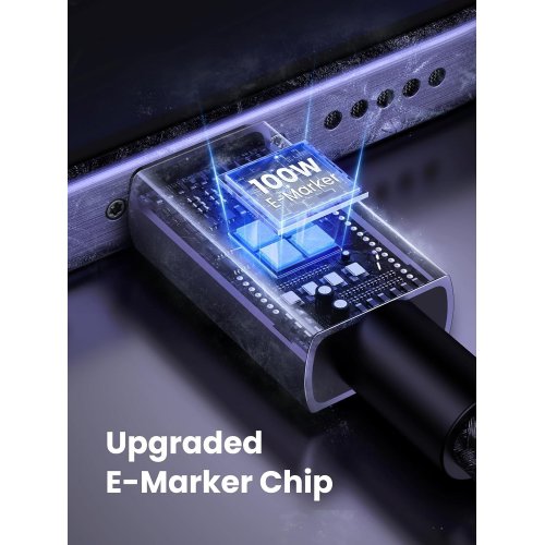 Кабель Ugreen L512 USB 2.0 Type-C to USB Type-C 100W 3m (45065) Grey купити в Україні | Telemart фото