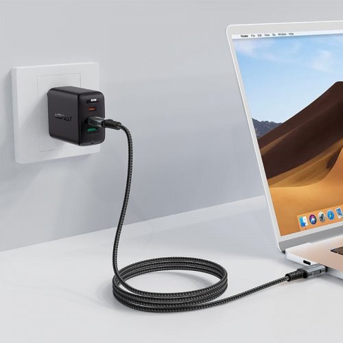 Кабель Acefast C4-03 USB Type-C to USB Type-C 100W 2m (6974316280996) Black купить в Украине | Telemart фото