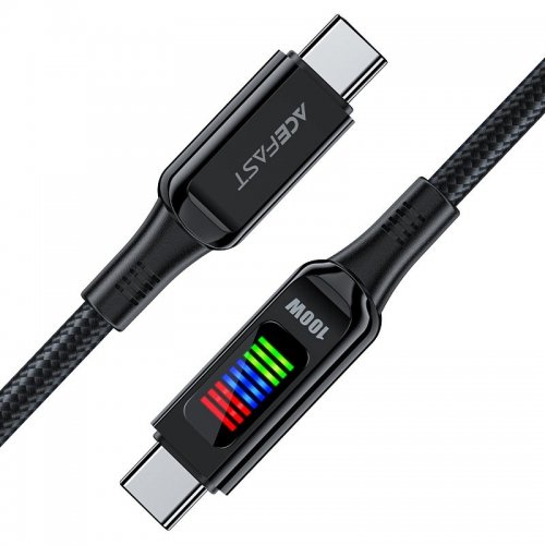 Кабель Acefast C7-03 USB Type-C to USB Type-C 100W 1.2m (6974316282778) Black купить в Украине | Telemart фото