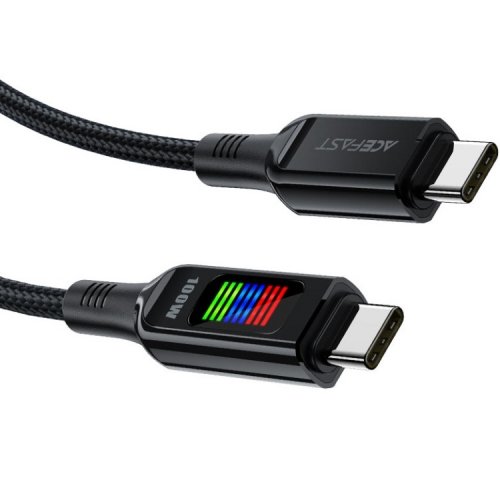 Кабель Acefast C7-03 USB Type-C to USB Type-C 100W 1.2m (6974316282778) Black купить в Украине | Telemart фото