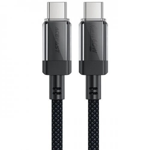 Кабель Acefast C12-03 USB Type-C to USB Type-C 60W 1.2m (6974316283317) Black купить в Украине | Telemart фото