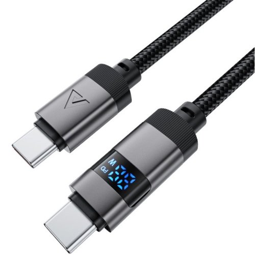 Кабель Acefast C15-03 USB Type-C to USB Type-C 60W 1.2m (6974316283720) Black купить в Украине | Telemart фото