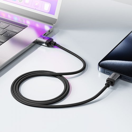 Кабель Acefast C20-03 USB Type-C to USB Type-C 60W 1.2m (6974316283775) Black купить в Украине | Telemart фото