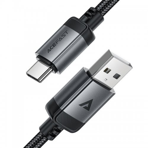 Кабель Acefast C20-04 USB to USB Type-C 60W 1.2m (6974316283782) Black/Grey купить в Украине | Telemart фото