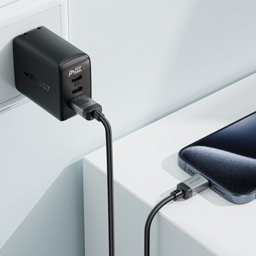Кабель Acefast C20-04 USB to USB Type-C 60W 1.2m (6974316283782) Black/Grey купить в Украине | Telemart фото