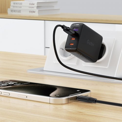 Кабель Acefast C16-04 USB to USB Type-C 60W 1.2m (6974316283812) Black купить в Украине | Telemart фото