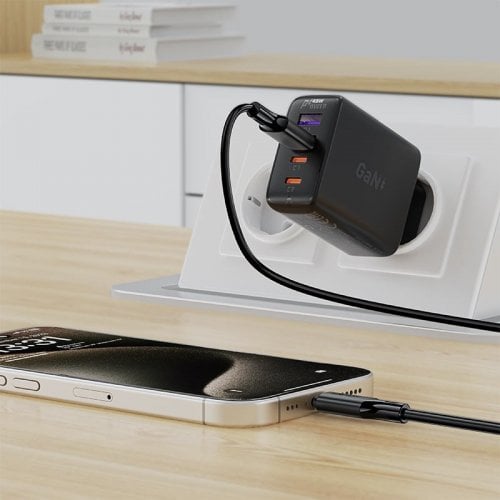 Кабель Acefast C17-04 USB to USB Type-C 60W 1.2m (6974316284178) Black купить в Украине | Telemart фото
