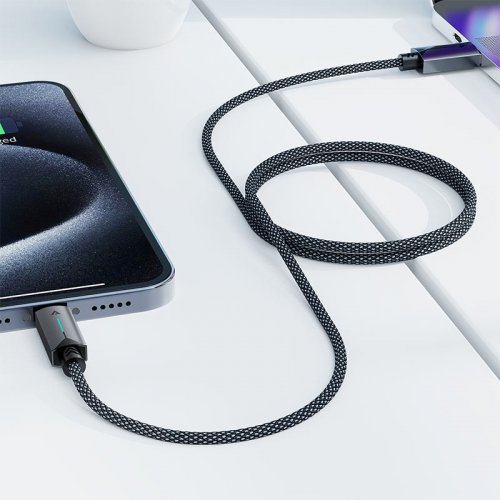 Кабель Acefast C19-04 USB to USB Type-C 60W 1.2m (6974316284482) Black купить в Украине | Telemart фото