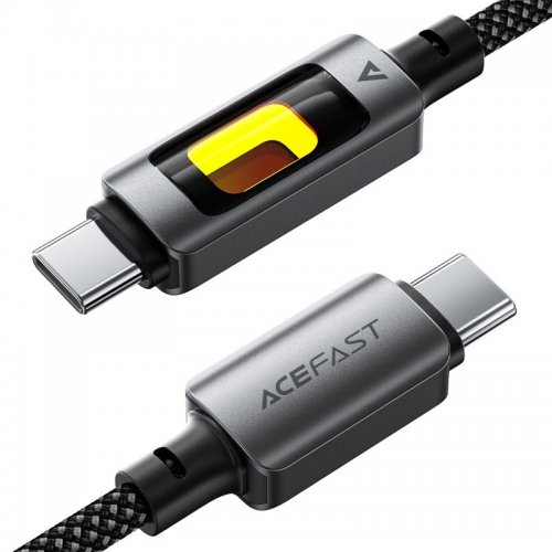 Кабель Acefast C21-03 USB Type-C to USB Type-C 60W 1.2m (6974316284666) Black/Grey купить в Украине | Telemart фото