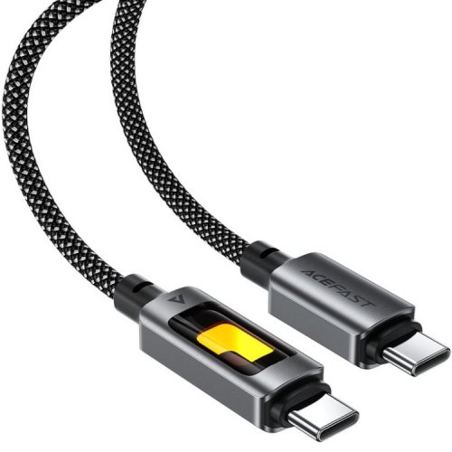 Кабель Acefast C21-03 USB Type-C to USB Type-C 60W 1.2m (6974316284666) Black/Grey купить в Украине | Telemart фото