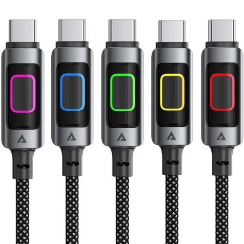 Кабель Acefast C21-03 USB Type-C to USB Type-C 60W 1.2m (6974316284666) Black/Grey купить в Украине | Telemart фото