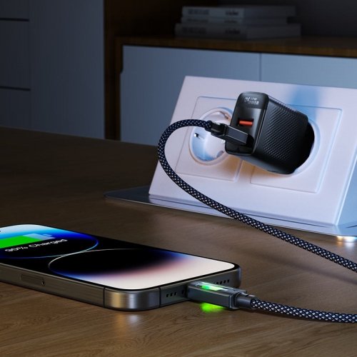 Кабель Acefast C21-03 USB Type-C to USB Type-C 60W 1.2m (6974316284666) Black/Grey купить в Украине | Telemart фото