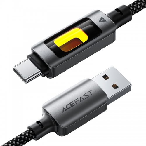 Кабель Acefast C21-04 USB to USB Type-C 60W 1.2m (6974316284673) Black купить в Украине | Telemart фото