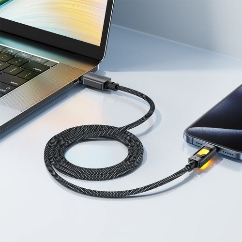Кабель Acefast C21-04 USB to USB Type-C 60W 1.2m (6974316284673) Black купить в Украине | Telemart фото