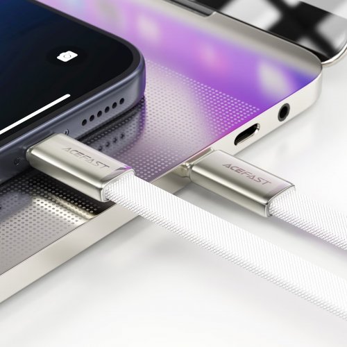Кабель Acefast C24-03 USB Type-C to USB Type-C 60W 1.2m (6974316286257) White купить в Украине | Telemart фото