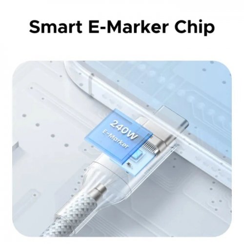 Кабель Ugreen L534 USB 3.1 Type-C to USB Type-C 240W 2m (75732) Blue купити в Україні | Telemart фото