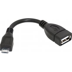 Адаптер Defender microUSB to USB OTG 0.08m (87300) Black