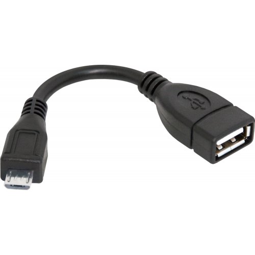 Адаптер Defender microUSB to USB OTG 0.08m (87300) Black купить в Украине | Telemart фото
