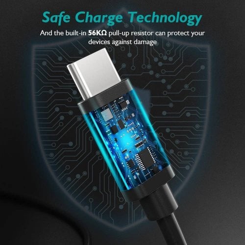Кабель Choetech USB 2.0 to USB Type-C 18W 3m (AC0004-BK) Black купити в Україні | Telemart фото