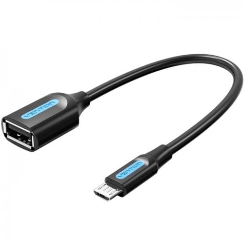 Адаптер Vention USB 2.0 microUSB to USB OTG 0.15m (CCUBB) Black купить в Украине | Telemart фото